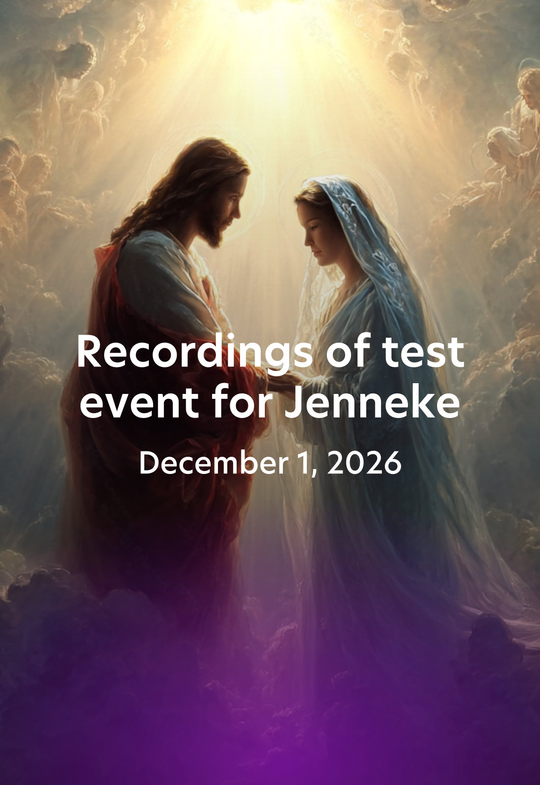 Recorded test event Jenneke